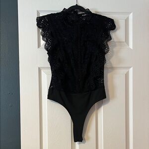 Valentina Black Lace Bodysuit